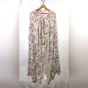 NWT Victoria's Secret Floral Paisley Duster Women's L Multicolor Artsy Romantic